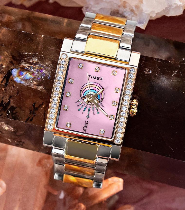 Timex x Jacquie Aiche Éclat 24mm Stainless Steel Bracelet Watch