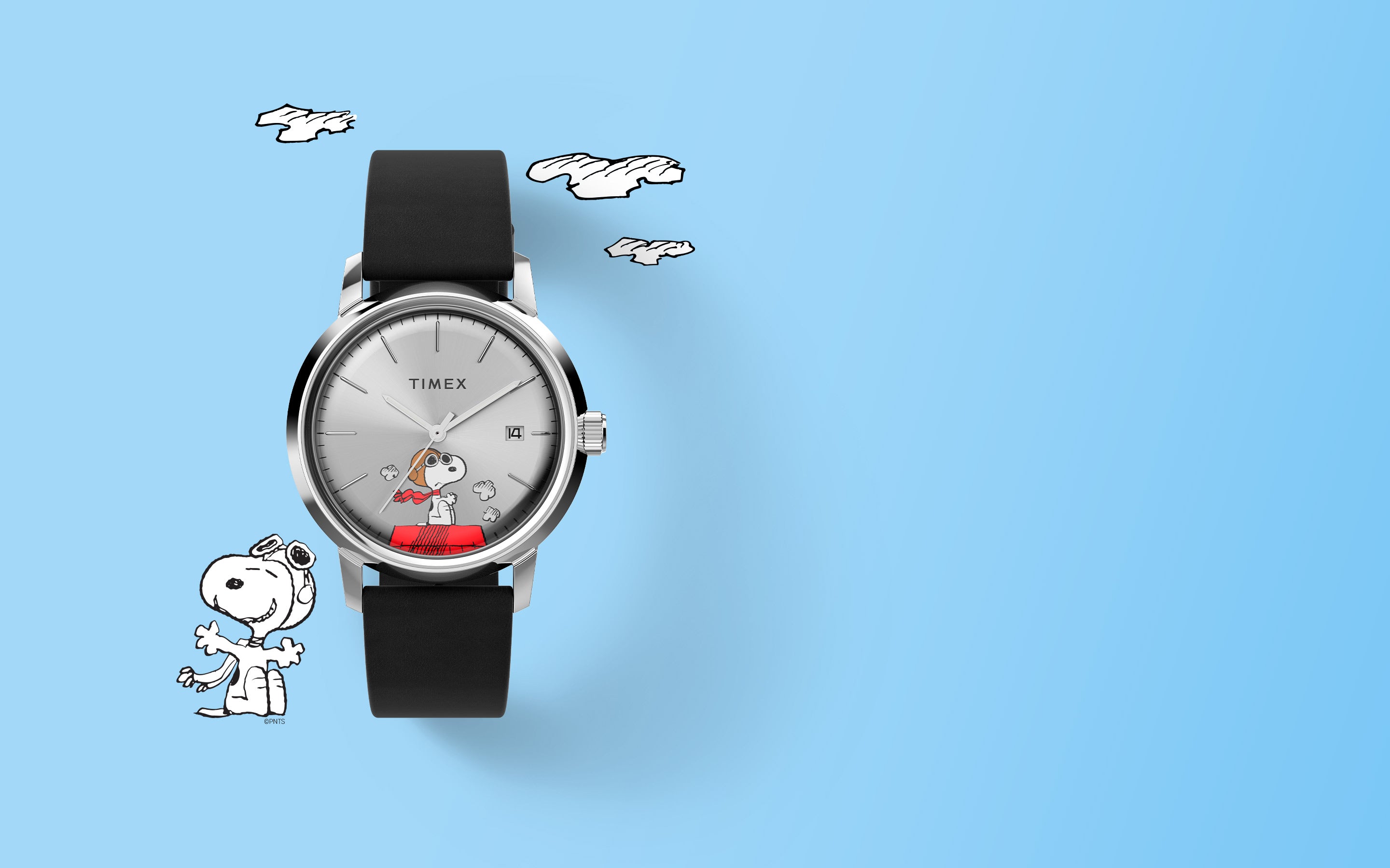 Timex Marlin® Automatic x Peanuts Snoopy Flying Ace 40mm Leather Strap -  TW2W49600 | Timex EU