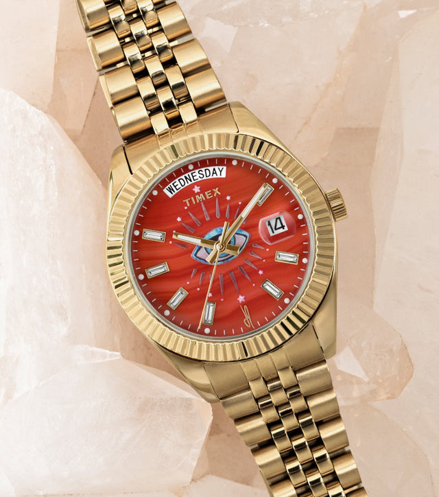 Timex x Jacquie Aiche 36mm Stainless Steel Bracelet Watch