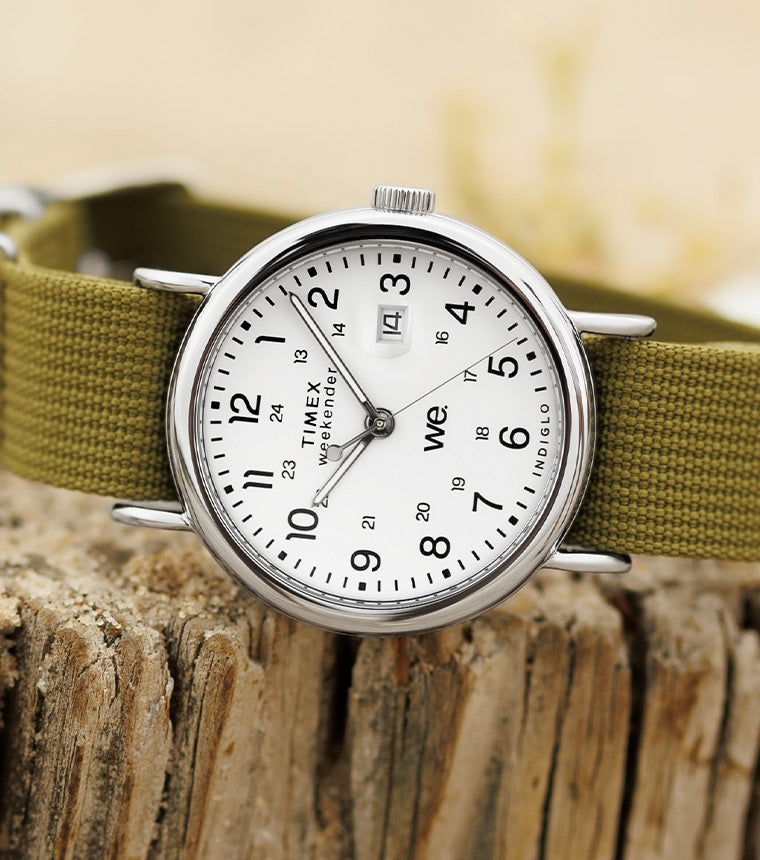 Weekender Green Fabric Strap Watch