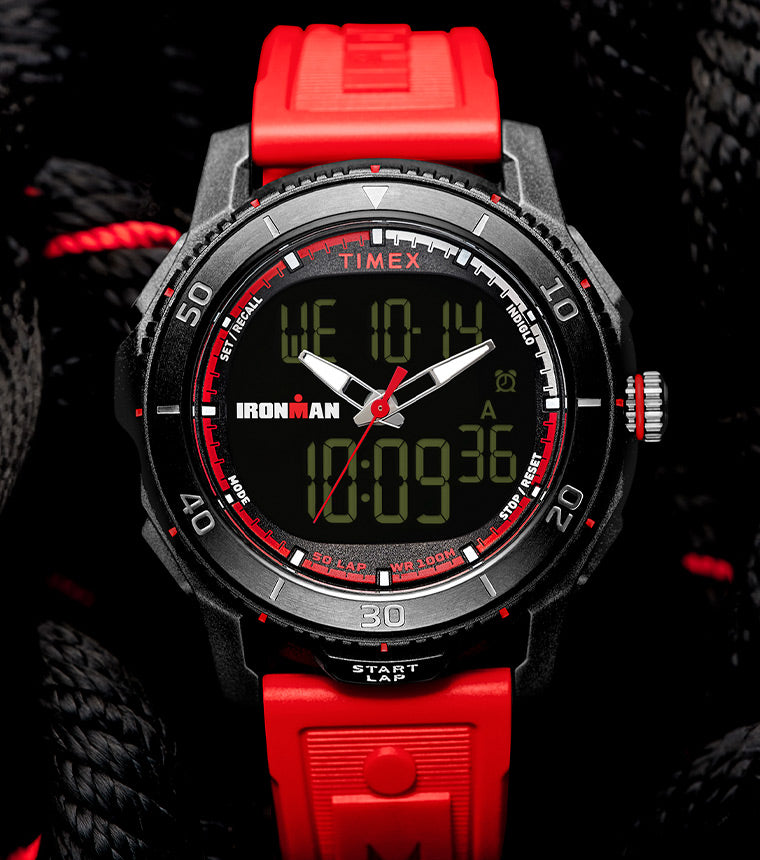 TIMEX® IRONMAN® Adrenaline Ana-digi Red PU Strap Watch 