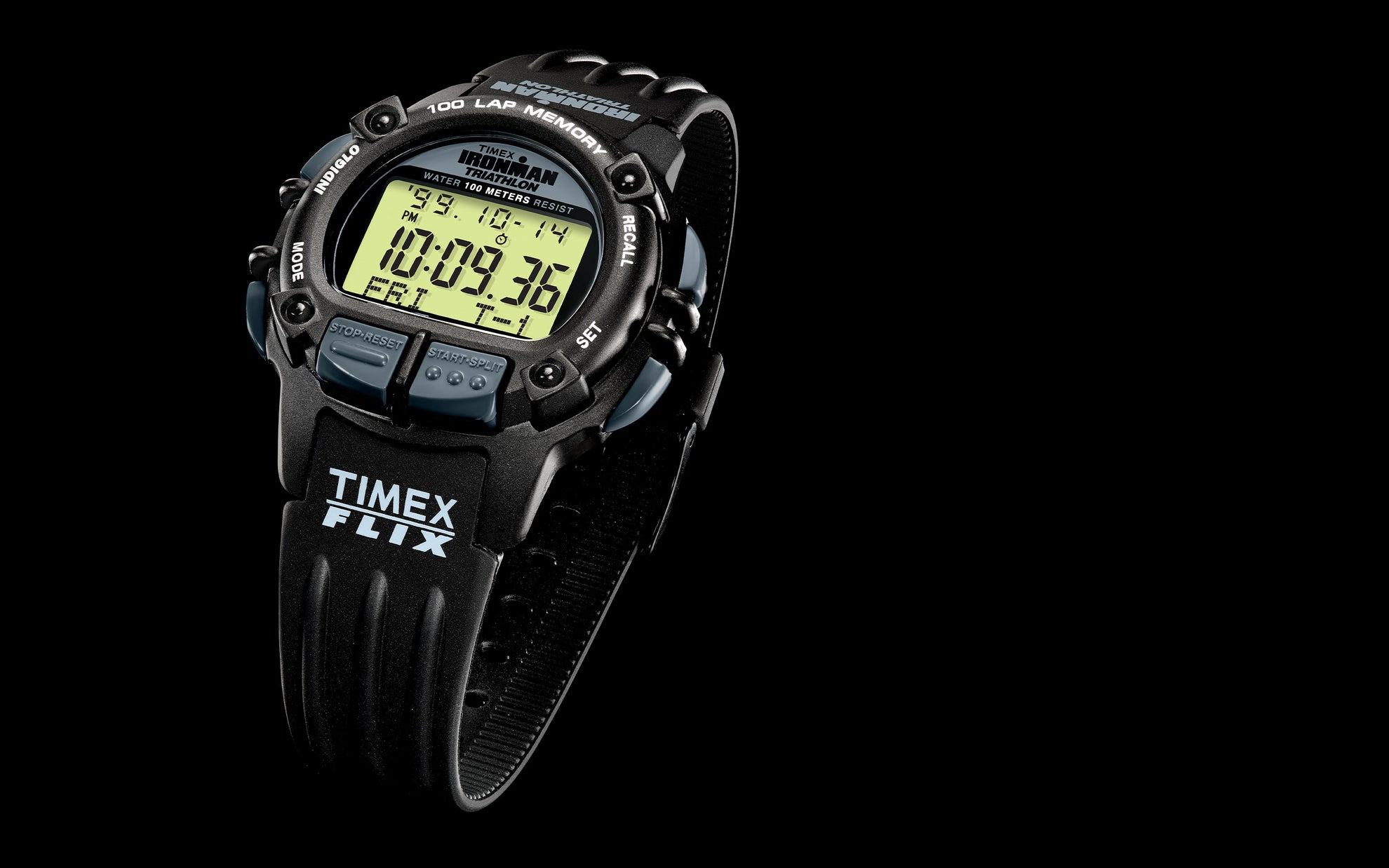 TIMEX® IRONMAN® Flix 100 Lap PU Strap Watch 