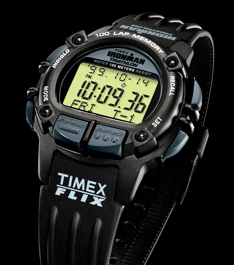 TIMEX® IRONMAN® Flix 100 Lap PU Strap Watch