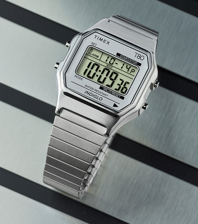 a beauty shot of timex t80 watch 