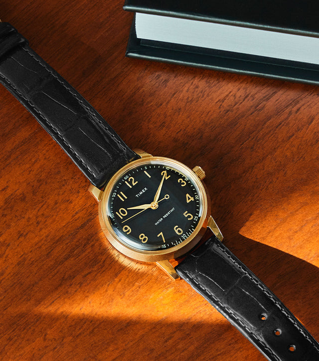 Timex x Todd Snyder Marlin® Automatic 38mm Leather Strap Watch