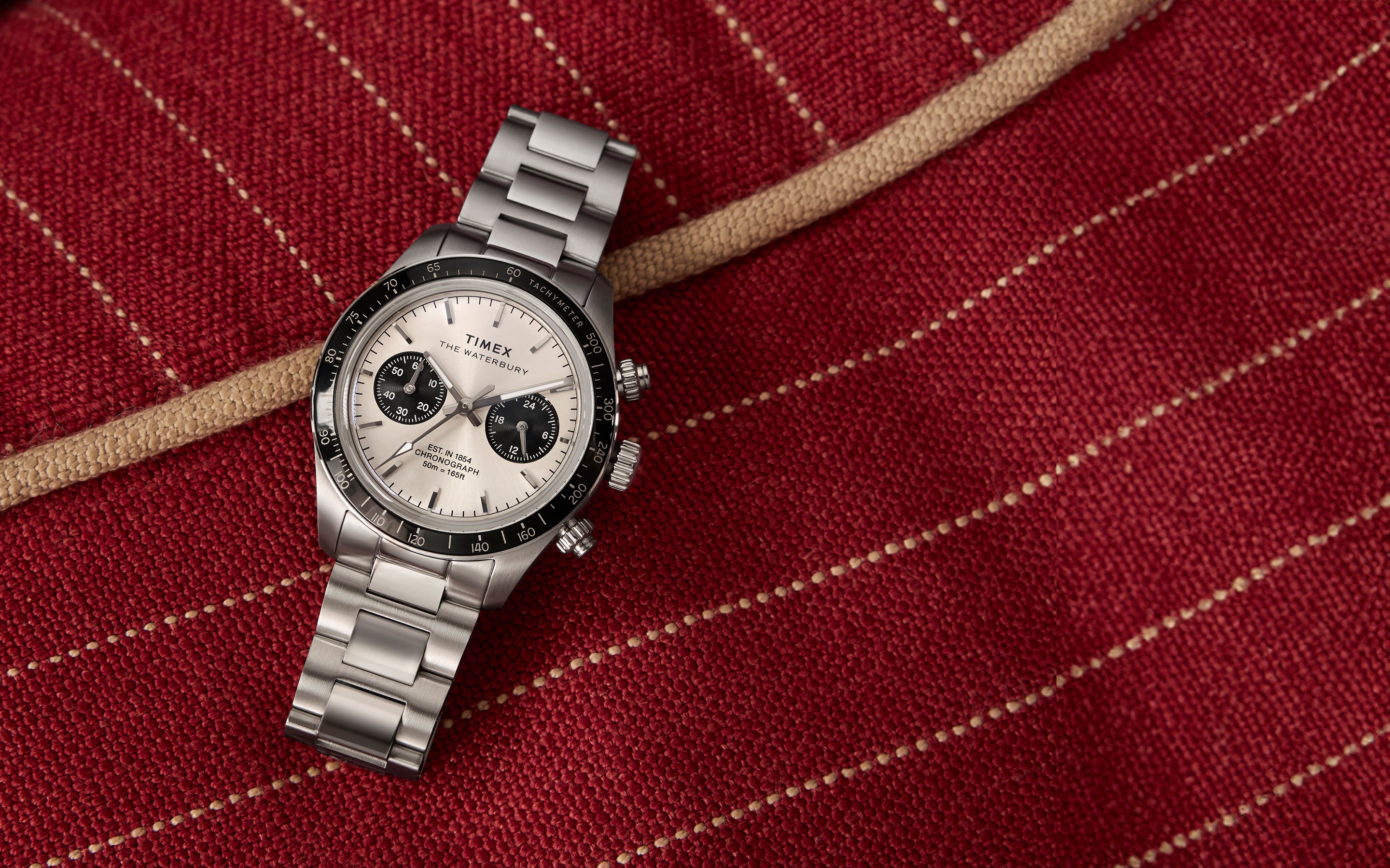 Waterbury Heritage Chronograph 39mm Stainless Steel Bracelet Watch