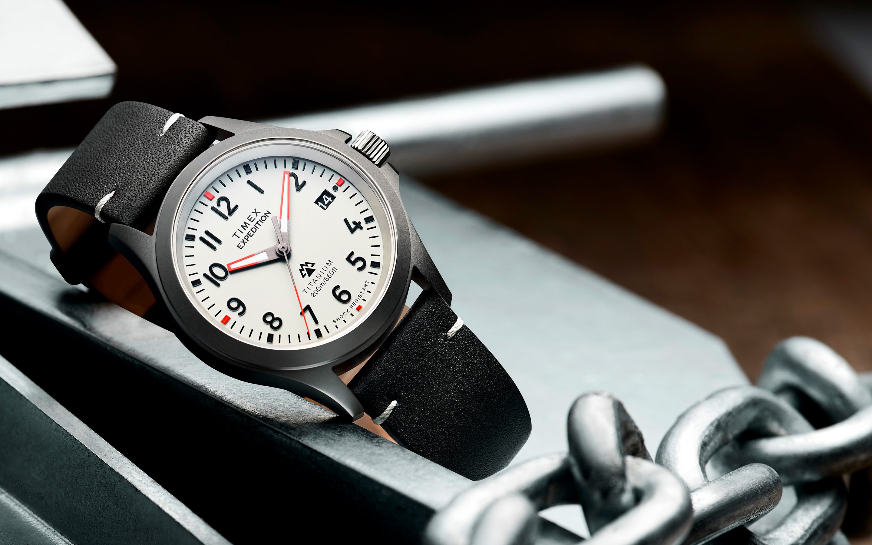 Expedition Titanium 38mm Leather Strap Watch - TW2W78200 | Timex EU