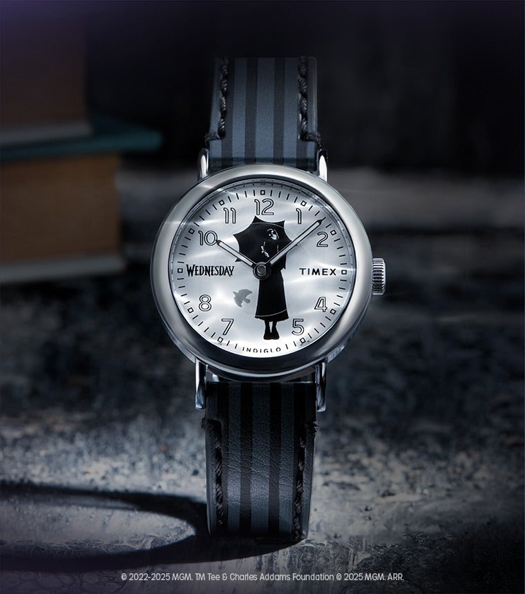 Timex x Wednesday Weekender 37mm Leather Strap Watch - TW2Y19400