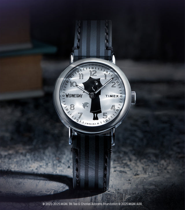 Timex x Wednesday Weekender 37mm Leather Strap Watch TW2Y19400