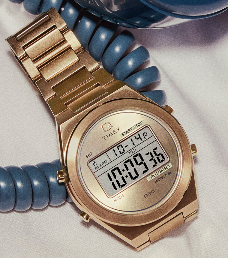 TIMEX TIMEX Q80 コンチネンタル Q Timex® Q80 Continental 39mm Stainless Steel Bracelet Watch