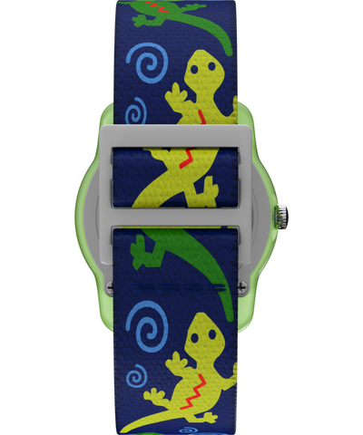 T72881 TIMEX TIME MACHINES® 29mm Green Gecko Elastic Fabric Kids Watch Strap Image