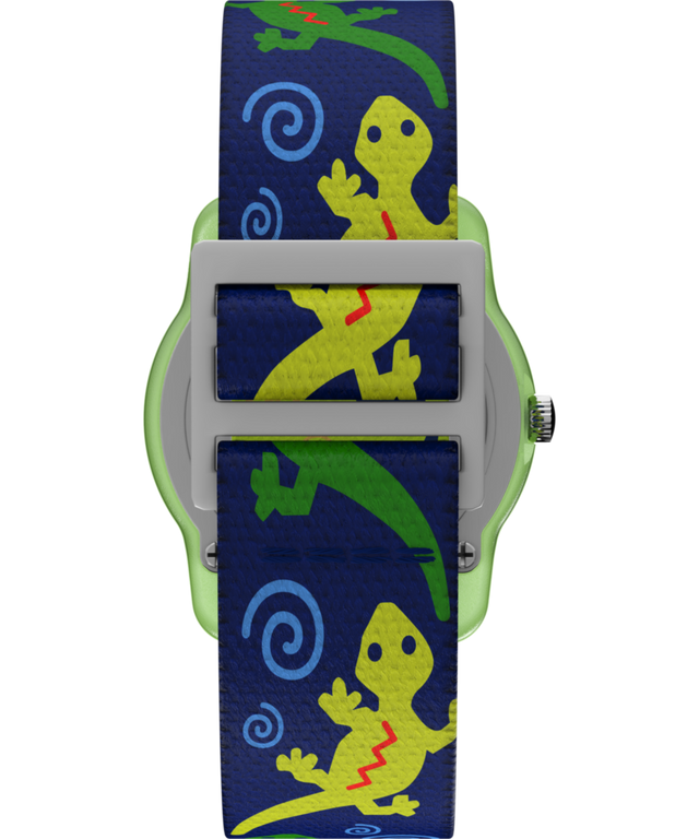 T72881 TIMEX TIME MACHINES® 29mm Green Gecko Elastic Fabric Kids Watch Strap Image