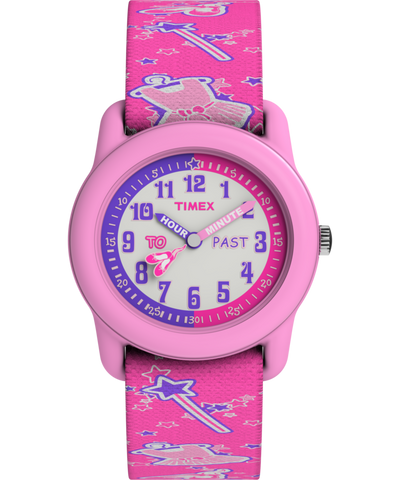 T7B151 TIMEX TIME MACHINES® 29mm Pink Ballerina Elastic Fabric Kids Watch Primary Image