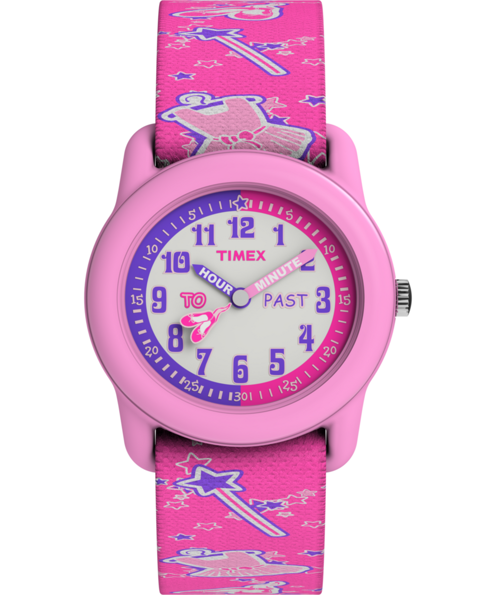 T7B151 TIMEX TIME MACHINES® 29mm Pink Ballerina Elastic Fabric Kids Watch Primary Image