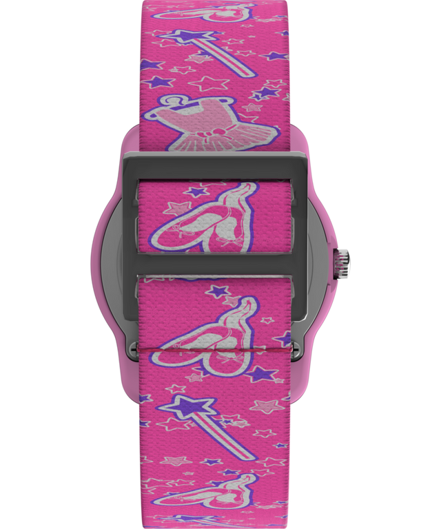 T7B151 TIMEX TIME MACHINES® 29mm Pink Ballerina Elastic Fabric Kids Watch Strap Image