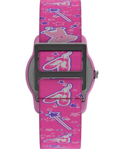 T7B151 TIMEX TIME MACHINES® 29mm Pink Ballerina Elastic Fabric Kids Watch Strap Image