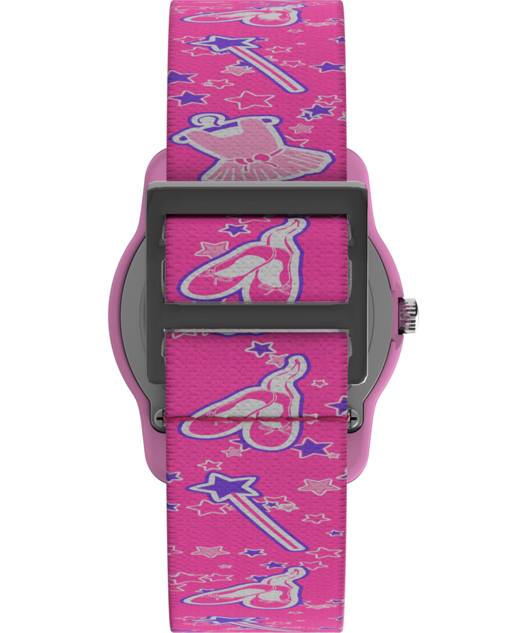 T7B151 TIMEX TIME MACHINES® 29mm Pink Ballerina Elastic Fabric Kids Watch Strap Image