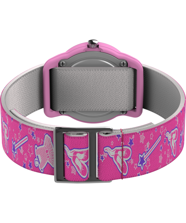 T7B151 TIMEX TIME MACHINES® 29mm Pink Ballerina Elastic Fabric Kids Watch Caseback with Attachment Image