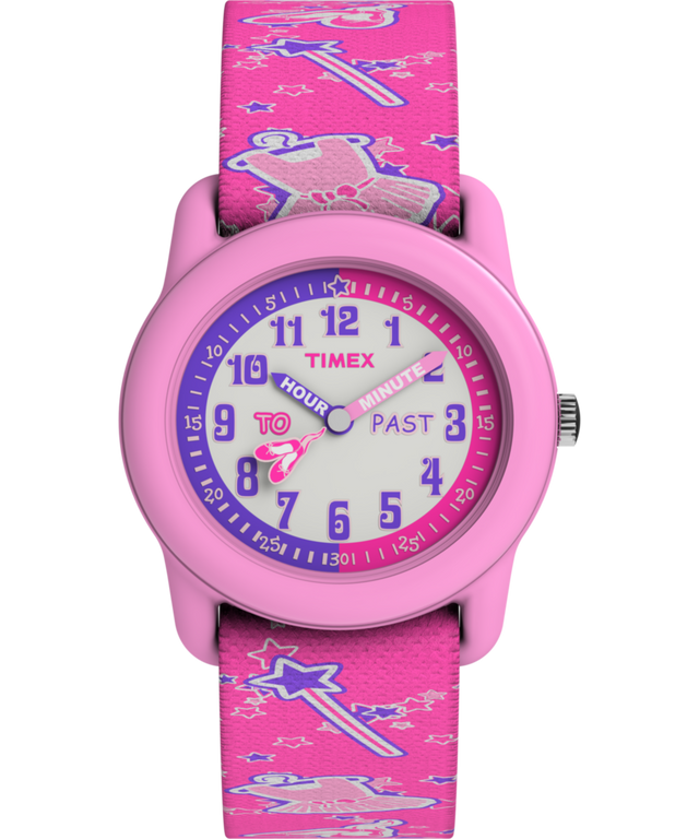 T7B151 TIMEX TIME MACHINES® 29mm Pink Ballerina Elastic Fabric Kids Watch Primary Image