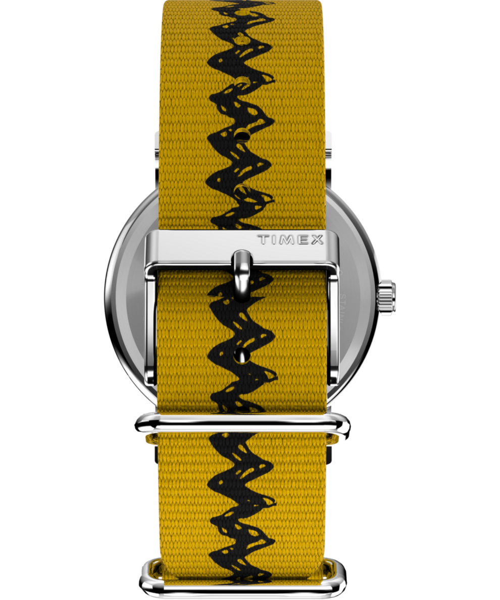 TW2R41100 Timex x Peanuts Charlie Brown 38mm Fabric Strap Watch Strap Image