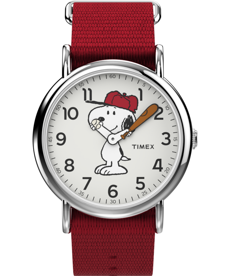 TW2R41400 Peanuts® x Timex Snoopy 38mm Fabric Strap Watch Primary Image