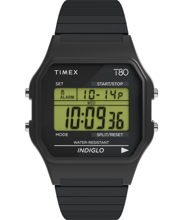 TW2R67000 Timex T80 34mm Stainless Steel Expansion Band Watch Primary Image