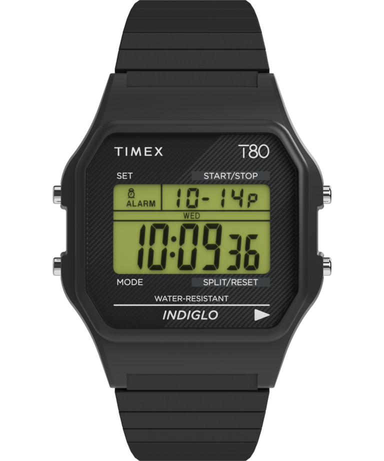 TW2R67000 Timex T80 34mm Stainless Steel Expansion Band Watch Primary Image