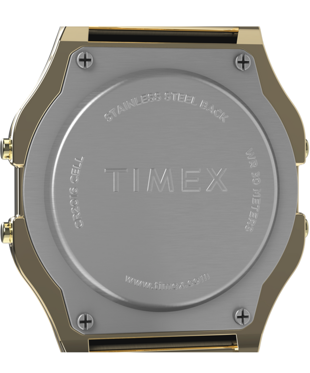 TW2R79000 Timex T80 34mm Stainless Steel Expansion Band Watch Caseback Image