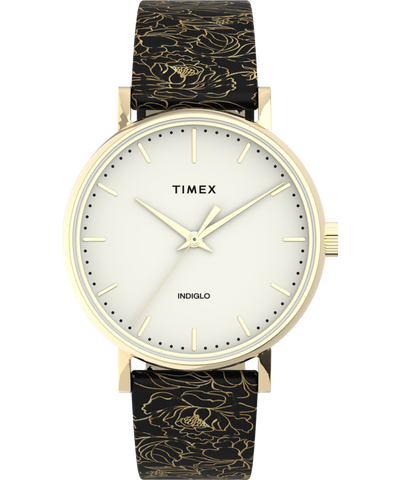 TW2U40700 Fairfield Floral 37mm Leather Strap Watch Primary Image