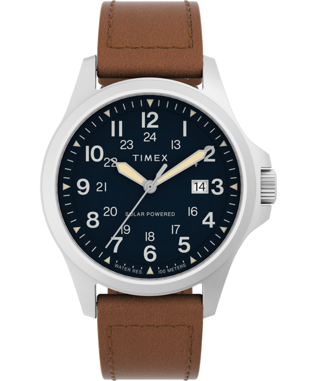 Expedition Field Post Solar 41mm Eco-Friendly Leather Strap Watch Expedition Field Post Solar 41mm Eco-Friendly Leather Strap Watch