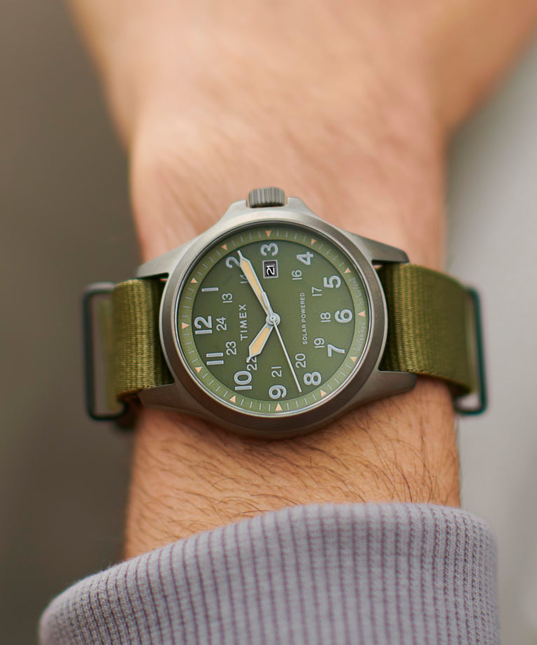 TW2V03700 Expedition® Field Post Solar 41mm Recycled Fabric Strap Watch
 Primary Wrist Image