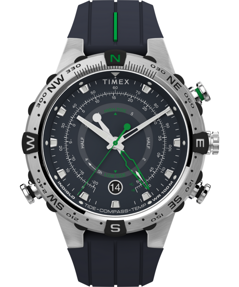 Expedition Tide Temp Compass 45mm Silicone Strap Watch TW2V22100 Timex EU