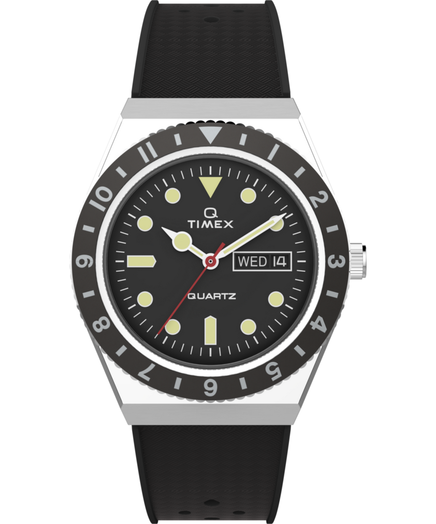 Q Timex 38mm Synthetic Rubber Strap Watch TW2V32000 Timex EU