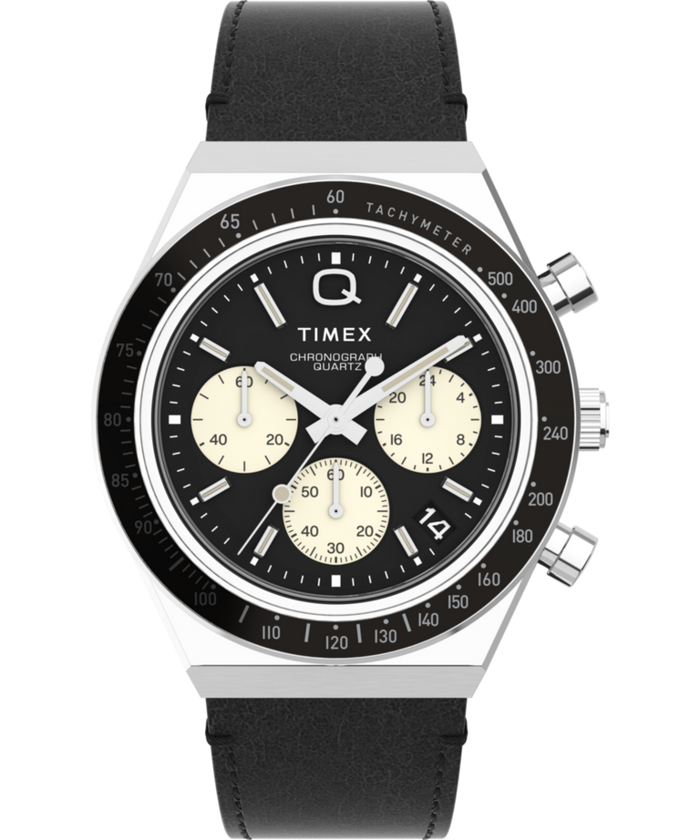 Q Timex Chronograph 40mm Leather Strap Watch TW2V42700 Timex EU