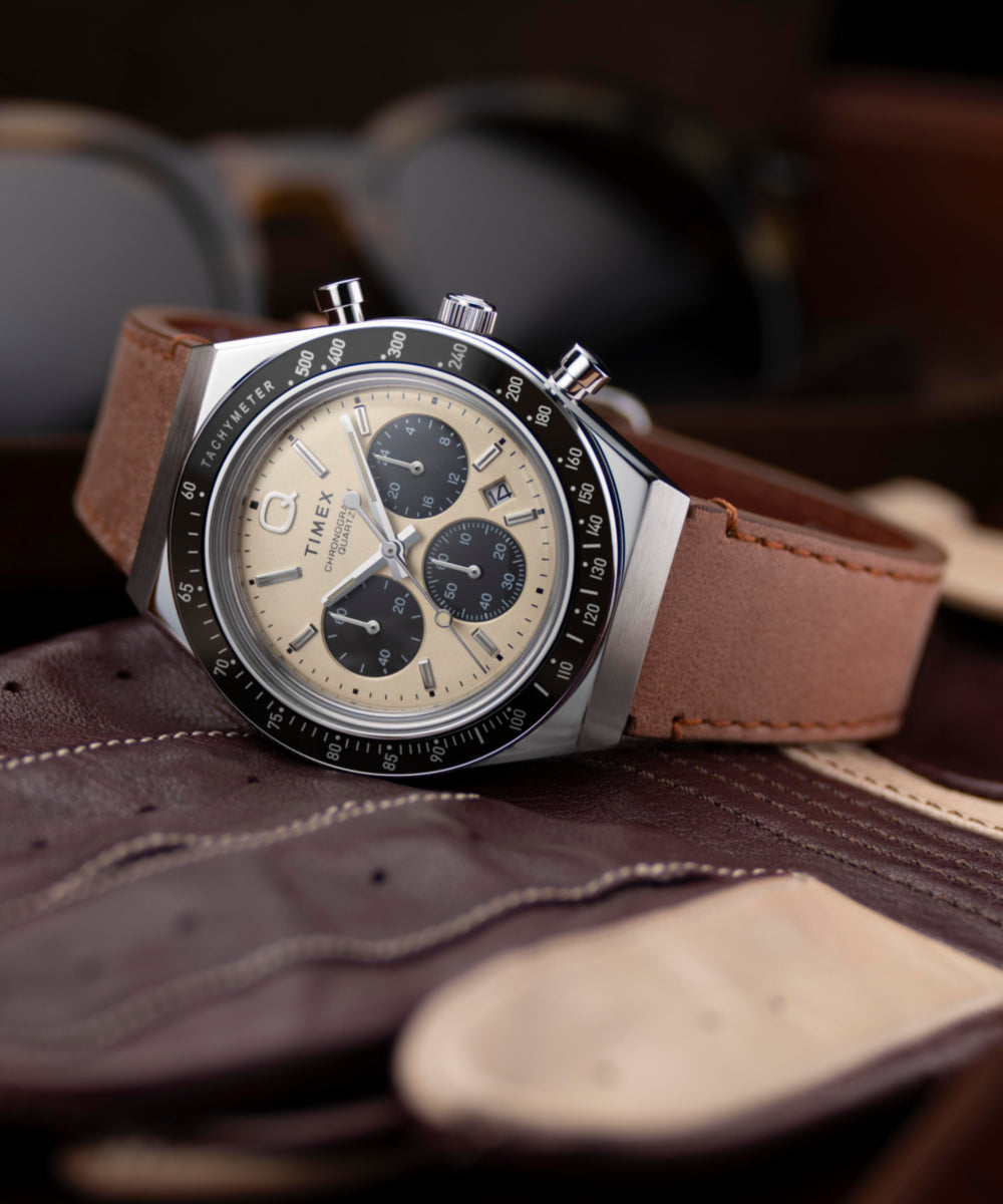 Q Timex Chronograph 40mm Leather Strap Watch - TW2V42800 | Timex EU