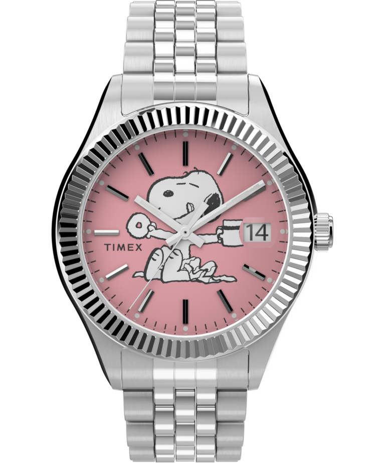TW2V47400 Timex x Peanuts® Timex Legacy 34mm Stainless Steel Bracelet Watch Primary Image