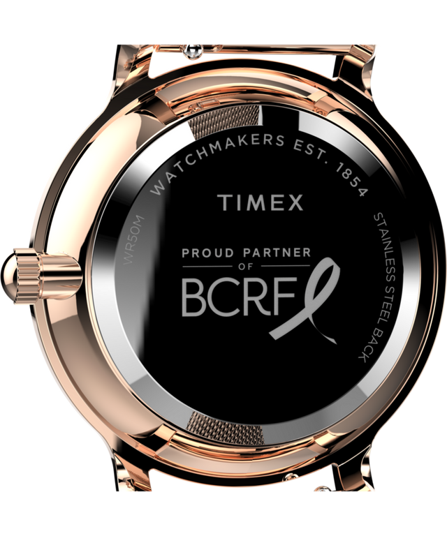 TW2V52800 Timex Transcend x BCRF 31mm Stainless Steel Bracelet Watch Caseback Image