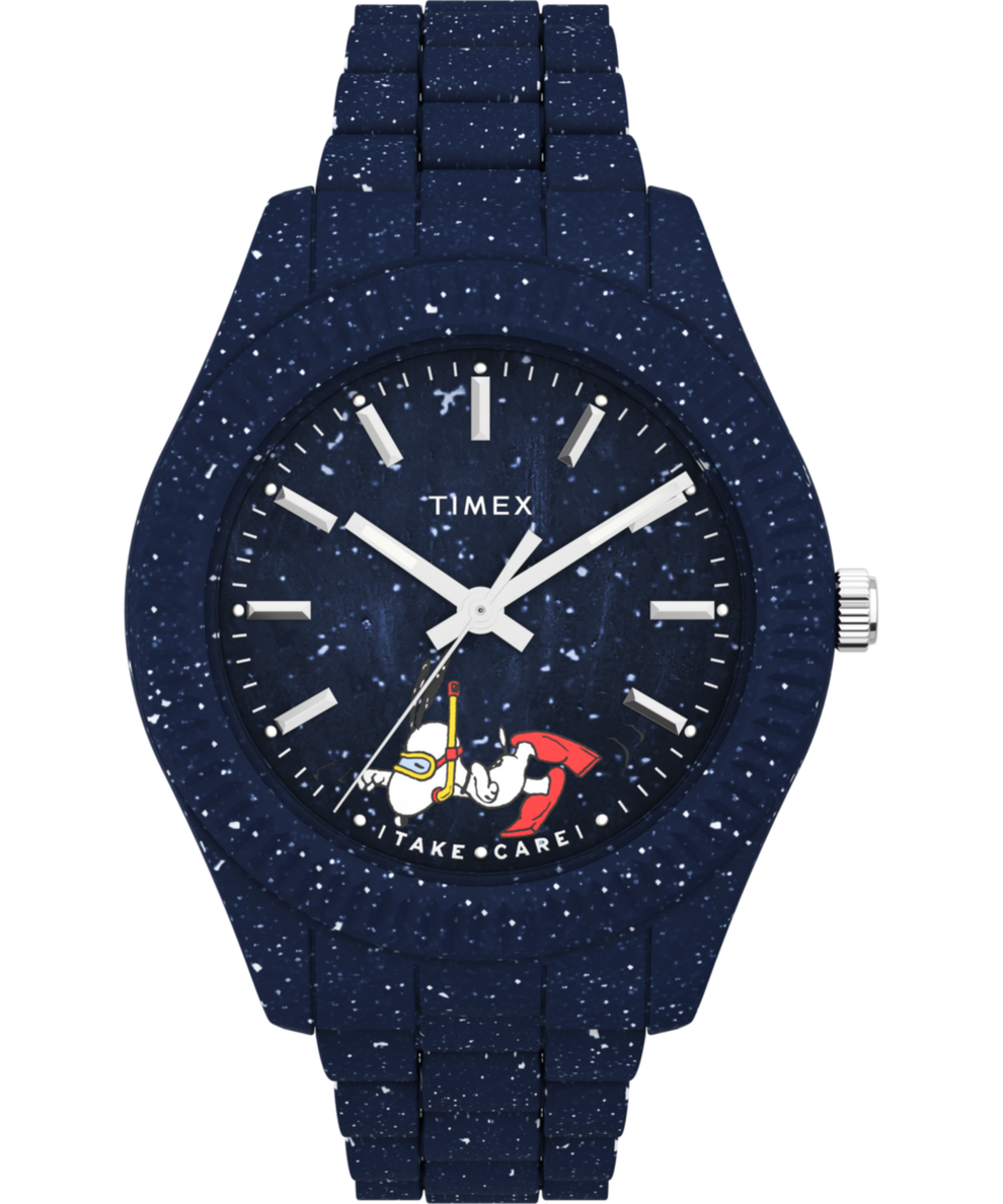 TW2V53300 Peanuts® x Timex Legacy Ocean 42mm Recycled Bracelet Watch Primary Image