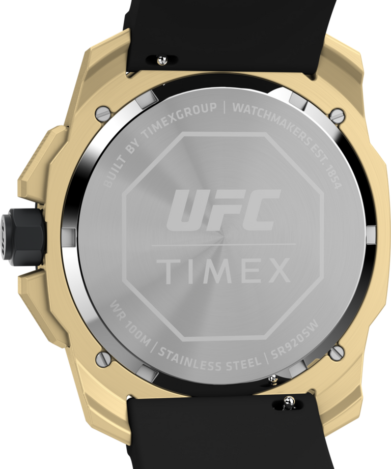 TW2V58500 Timex UFC Icon Chronograph 45mm Silicone Strap Watch Caseback Image