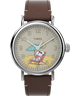 TW2V61200 Timex Standard x Peanuts Featuring Snoopy at the Beach 40mm Leather Strap Watch Primary Image
