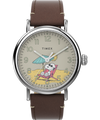 TW2V61200 Peanuts® x Timex Standard Featuring Snoopy at the Beach 40mm Leather Strap Watch Primary Image