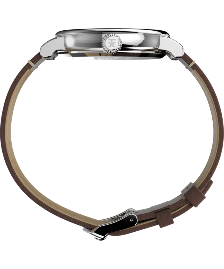 TW2V61200 Timex Standard x Peanuts Featuring Snoopy at the Beach 40mm Leather Strap Watch Profile Image