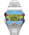 TW2V61300 Timex T80 x Peanuts Dream in Color 34mm Stainless Steel Bracelet Watch Primary Image