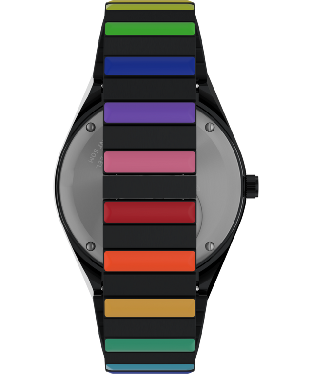 TW2V65900 Q Timex Rainbow 36mm Stainless Steel Expansion Band Watch Strap Image