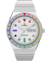 TW2V66000 Q Timex Rainbow 36mm Stainless Steel Expansion Band Watch Primary Image