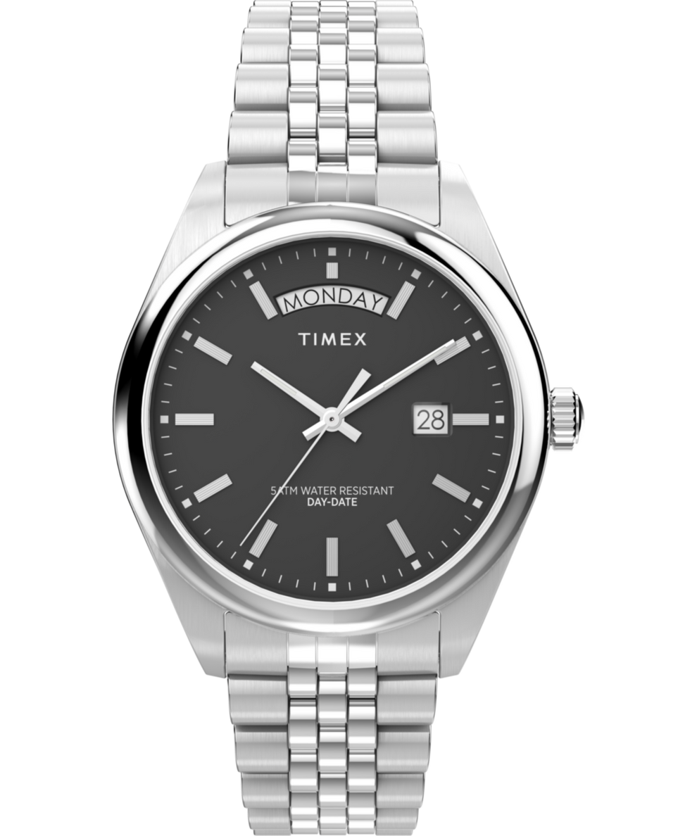 Timex Legacy Day and Date 41mm Stainless Steel Bracelet Watch