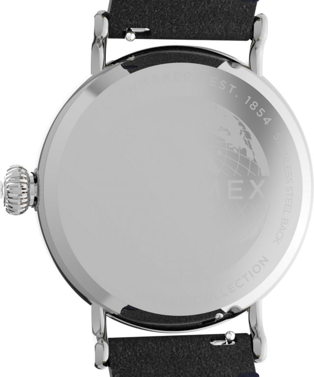 TW2V71300 Timex Standard 40mm Eco-Friendly Leather Strap Watch Caseback Image