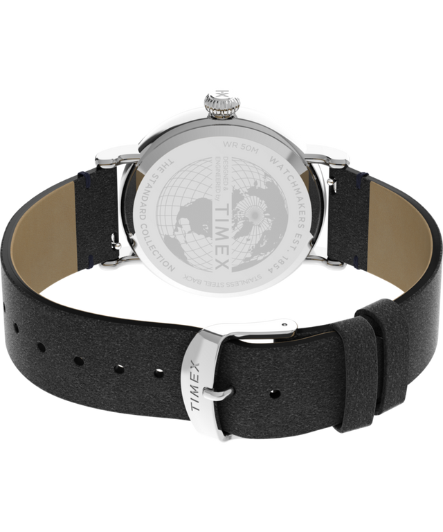 TW2V71300 Timex Standard 40mm Eco-Friendly Leather Strap Watch Caseback with Attachment Image
