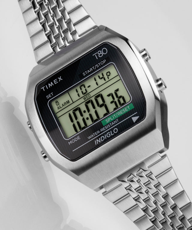 TW2V74200 Timex T80 Steel 36mm Stainless Steel Bracelet Watch Campaign Key Silhouettes (Beauty shots) Image