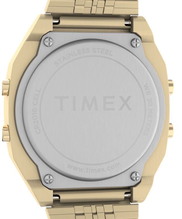 TW2V74300 Timex T80 Steel 36mm Stainless Steel Bracelet Watch Caseback Image